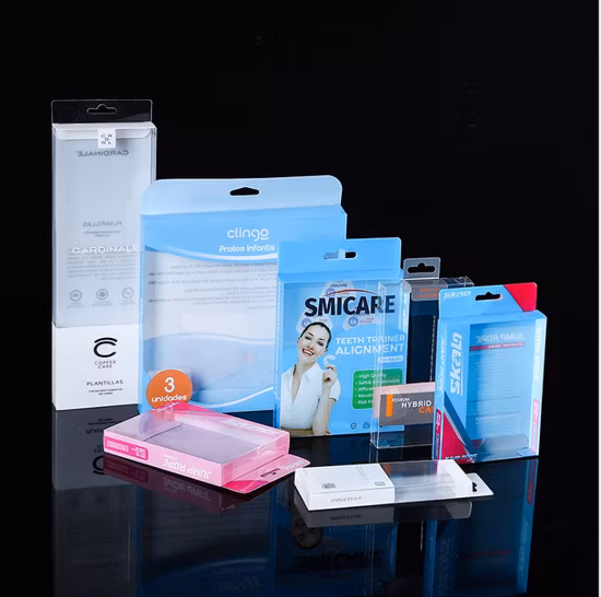 Atacado personalizado transparente dobrável PVC Pet PP embalagem de presente de plástico usado em cosméticos perfume vinho gato comida para cachorro joias brinquedos calcinhas caixas de embalagem de roupas íntimas