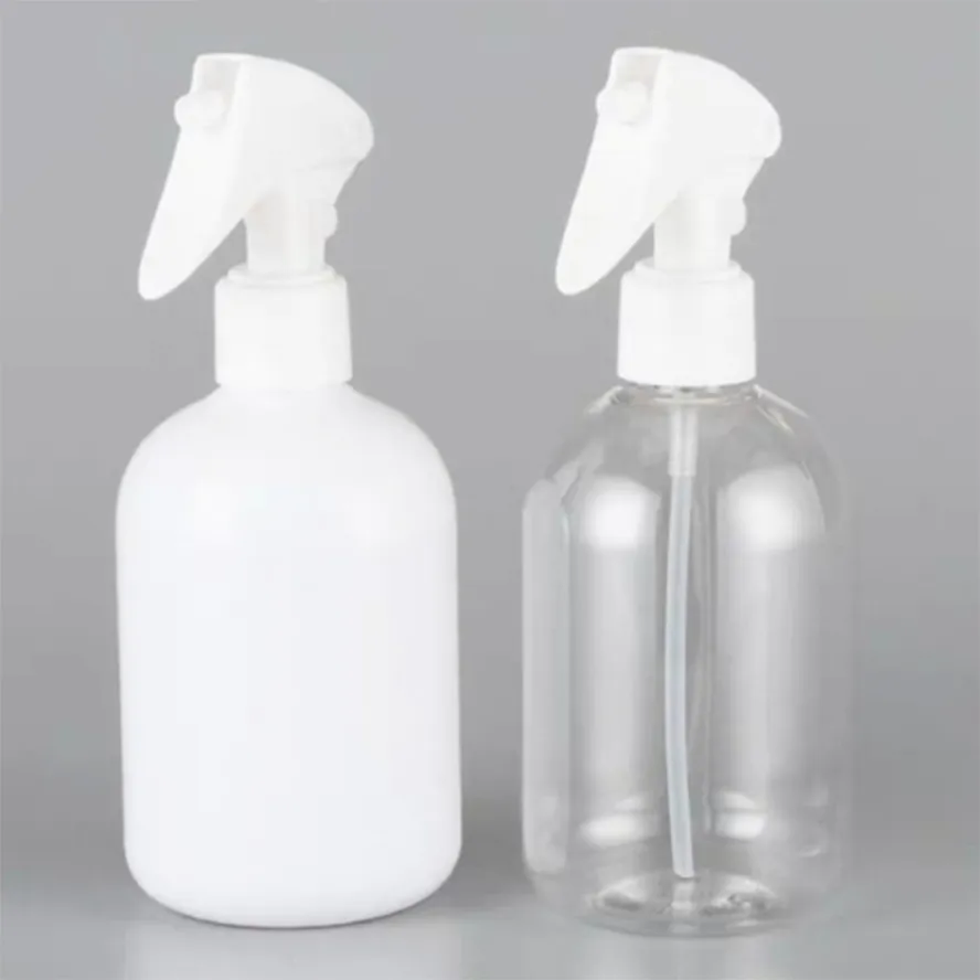 Garrafa redonda transparente de cor branca para animais de estimação 500ml para etanol para desinfecção