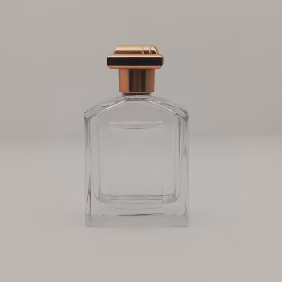 Frasco de perfume com material branco cristalino, frasco de perfume de vidro com 50ml, spray cilíndrico para perfume